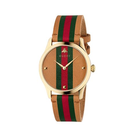 gucci leather belt watch|gucci men's watches clearance sale.